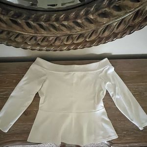 Never been worn! Off shoulder peplum top